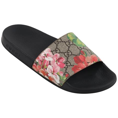 gucci flower shoes men|Gucci slides with flowers.